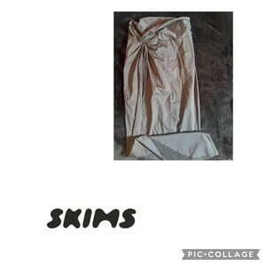 SKIMS COTTON JERSEY COVER-UPS TIE SARONG IN BLACK